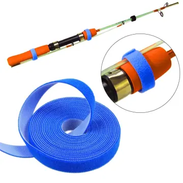 10pcs Fishing Rod Tie Holder Strap Suspenders Fastener Hook Loop Ties Belt