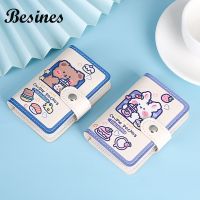【hot sale】 ❄✑✇ B11 Cute Bear Cartoon Card Holder Female Large Capacity Multi-card Bank Card Credit Card Bag Card Holder Women Card Holder Cute