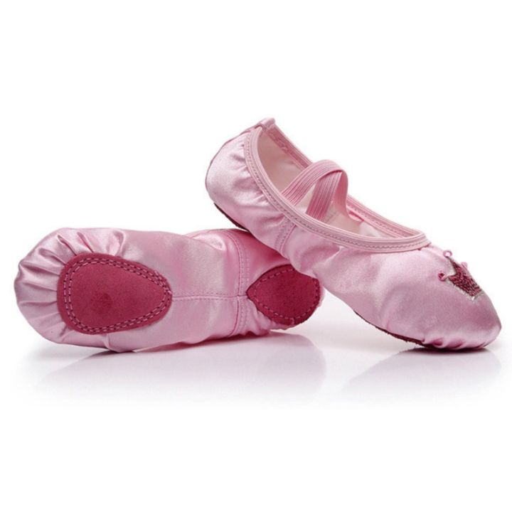 รองเท้าพอยต์สำหรับเต้นบัลเล่ต์-รองเท้าแตะระบายอากาศเสื้อยืดลายแฟชั่นรองเท้าส้นแบนนุ่มเด็กผู้หญิงเด็กผู้หญิง
