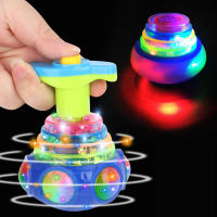 UFO กระพริบ Spinning Top เด็ก Gyro Light Up ของเล่นเด็ก Piggy LED เพลง Gyroscope Launcher หมุนของเล่นสนุกวันเกิด Party Favors