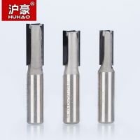 HUHAO 1pc 1/2－ก้านเพชร CVD เคลือบทําความสะอาดด้านล่าง Endmill เครื่องตัดงานไม้ Slotter แกะสลักเครื่องมือ PCD Router Bit