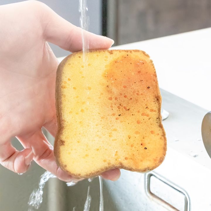 cute-bread-sponges-set-for-kitchen-smile-toast-dish-washing-sponge-kit-pot-wash-cleaner-scouring-pads-cleaning-cloth-magic-clean
