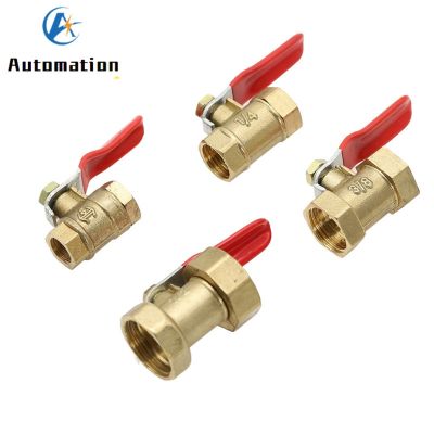 Pneumatic 1/4 39; 39; 3/8 39; 39; 1/2 39; 39; BSP Female Thread Mini Ball Valve Brass Connector Joint Copper Fitting Coupler Adapter Water Air
