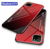 เคสมือถือ Case Realme C11 2021 เคสกระจกสองสี เคสเงาไล่สี ขอบนิ่ม TPU CASE เคส realme C11 2021