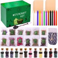 【CW】1SET Magic Witch Tool Kit Dried Flower Witchcraft Supplies Great Gifts Vanilla Candle Set For Spells Rituals Witchcraft Practice