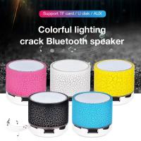 Portable Crack Bluetooth Speakers With Subwoofer LED Lights Support TF Card U Disk AUX Plug-in Card Bluetooth Speakers Outdoor Wireless and Bluetooth