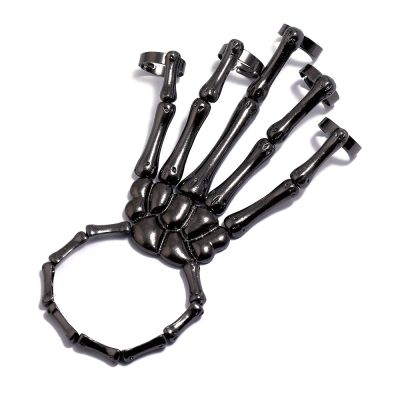 Hand Ghost Skeleton Bracelet Party Chain Finger Femme Women Gothic Adjustable
