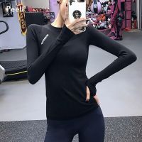 Women Yoga Shirts Sports Top Fitness T-Shirt Long Sleeve Yoga Top Gym Clothing Running Tank Stretchy O Neck Workout Sportswear