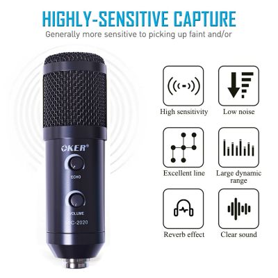 OKER SMART MICROPHONE (รุ่น MIC-2020) Microphone Condensor USB ไมโครโฟนคอนเด็น