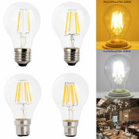 E27 B22 Vintage LED Filament Candle Light R Edison Globe Bulb 2W 4W 6W 8W A60 Screw Base 220V Cool Warm White Lamp