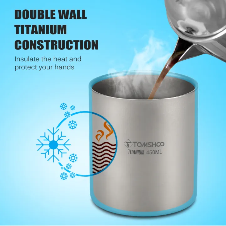 tomshoo-220-350-450-600ml-double-wall-titanium-water-cup-coffee-tea-mug-for-home-office-outdoor-camping-hiking-backpacking-picnic