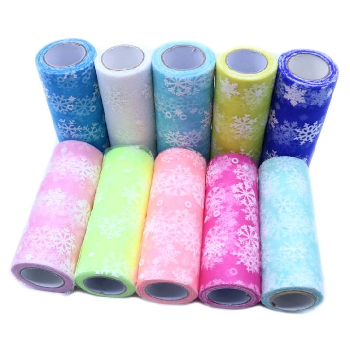 10yards-roll-15cm-snowflake-printed-tulle-roll-organza-fabric-tutu-skirt-baby-shower-wedding-gift-party-supplies-decoration