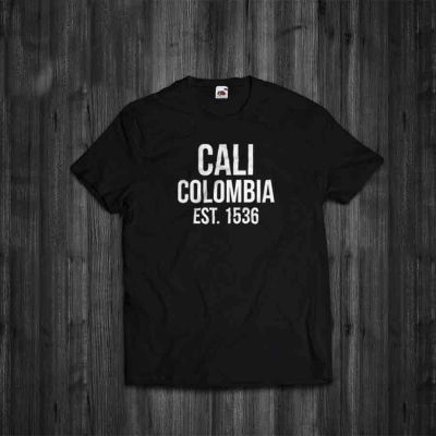T Shirt Cali Est 1536 Colombia Cartel Inspired Tee Summer Style Cotton MenS Unique Masculine Street Wear T Shirt XS-4XL-5XL-6XL