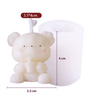 DIY Bear Mold Candle Making Plaster Mold Soap Mold Aromatherapy Mold Cute Silicone
