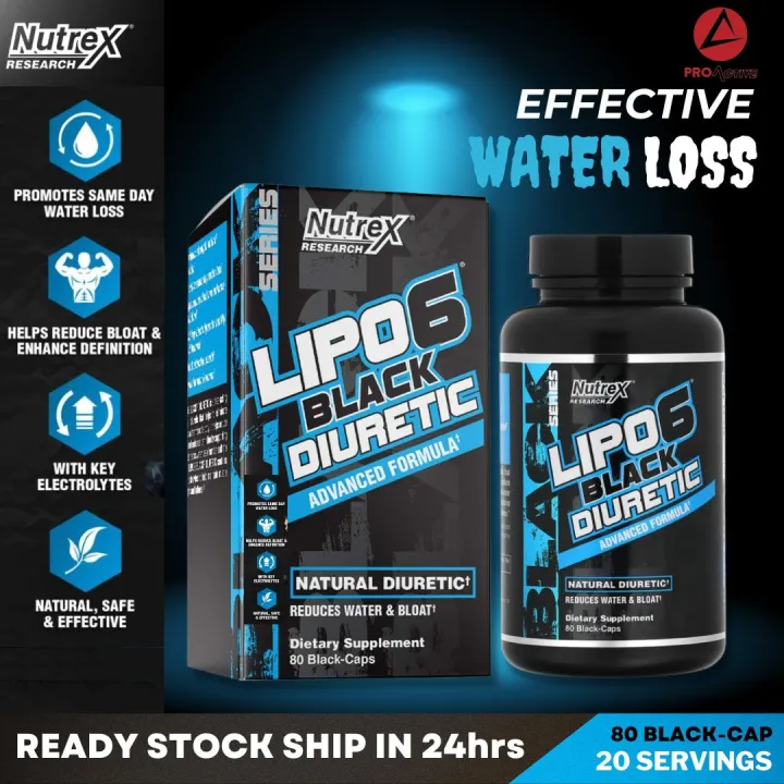NUTREX Lipo6 Black Diuretic, Effective Weight Loss, Prevent Water