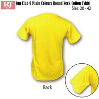SunClub 9 Plain Colour Sport Clothes Round Neck Cotton Clothes Short Sleeve