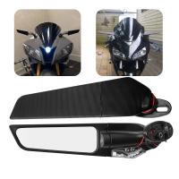 Motorcycle Mirrors Modified Wind Wing Adjustable Rotating Rearview Mirror For Kawasaki Ninja 250 300 400 Yamaha R25 R3 R15