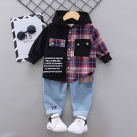 New childrens clothing handsome denim suit 1 2 3 4 years old toddler boy girl autumn fashion 2PCS denim boy jacket + pants