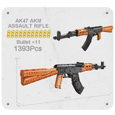 Military Series WW2 M24 AWM Sniper AK47 AKM Model Building Blocks QBZ95 Winchester Weapons Bricks Toys Gifts