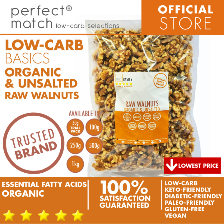 PerfectMatch Lowcarb® l Raw Walnuts I Lowcarb l KetoFriendly l Paleo