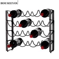 Wrought Iron Red Wine Rack Bar Decoration Wine Bottle Holder Shelf Stacking Multi Bottle European Wine Cabinet Display Stand