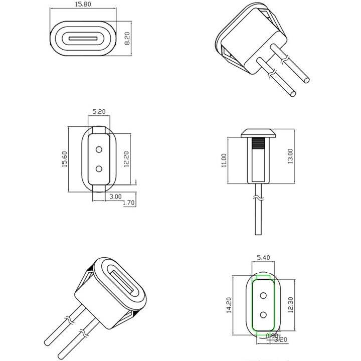 5pcs-type-c-connector-female-type-c-socket-with-ph-2-0-terminal-3a-high-current-fast-charging-type-c-jack-port-with-card-buckle