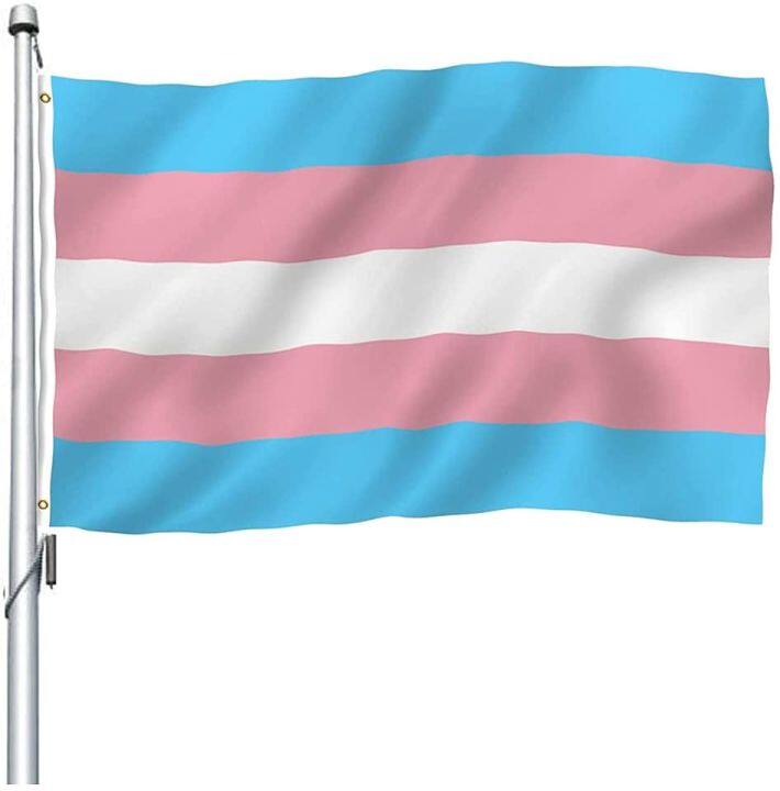 Transgender Flag Pink Blue Rainbow Flags 3*5Ft Polyester Flag Double ...