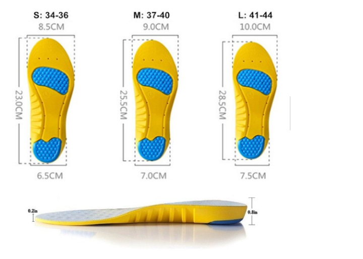 ส่งฟรี-แผ่นรองรองเท้า-แผ่นรองเท้าเพื่อสุขภาพ-แผ่นรองเท้ากันกระแทก-แผ่นรองเพื่อสุขภาพเท้า-absorption-super-soft-insoles-สีเทาเหลือง