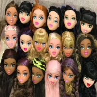 Original Doll Heads White Brown Skin Head Colorful Hair Gold Black Brown Parts 16 Size Doll Accessories Girl Collection Toys