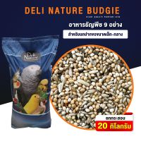 Deli Nature Budgies Mix อาหารธัญพืช 9 อย่าง Deli Nature (20kg)
