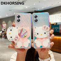 DKHORSING 2023 A78 OPPO เคสโทรศัพท์ใหม่5G ไล่ระดับสีสันม่วงปลอกอ่อน OPPO A78ฝาหลังด้วยกระจกแต่งหน้าน่ารัก