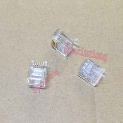 ¤♨ 50pcs/Lot RJ11 6P6C Modular Plug Crystal-Head Connector Clear 6P For Network Crimp Cable