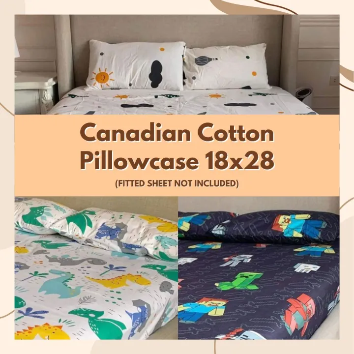 Hodeso Canadian Cotton Pillowcase Size 18x28 inches, Envelope Style