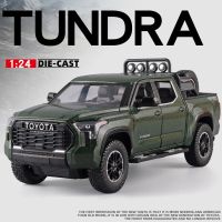 Large 1/24 Toyota Tundra SUV Model Car Diecast Miniature Metal Car Off-Road Vehicle Collection Sound Light Children Toy For Kids Die-Cast Vehicles