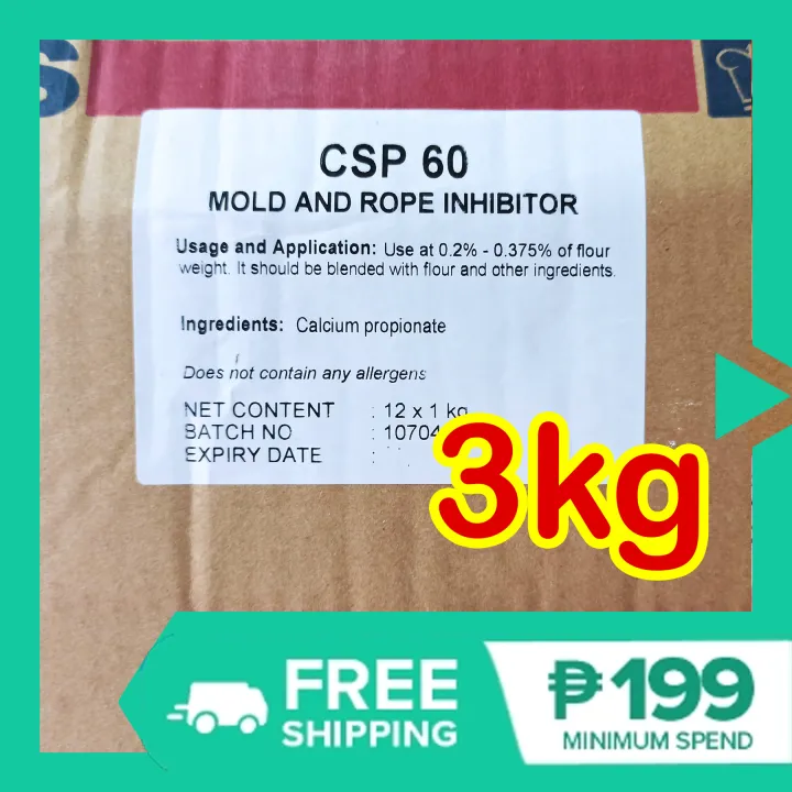 3kg Bakels CSP 60 SHELF LIFE EXTENDER Calcium Propionate CP Powder