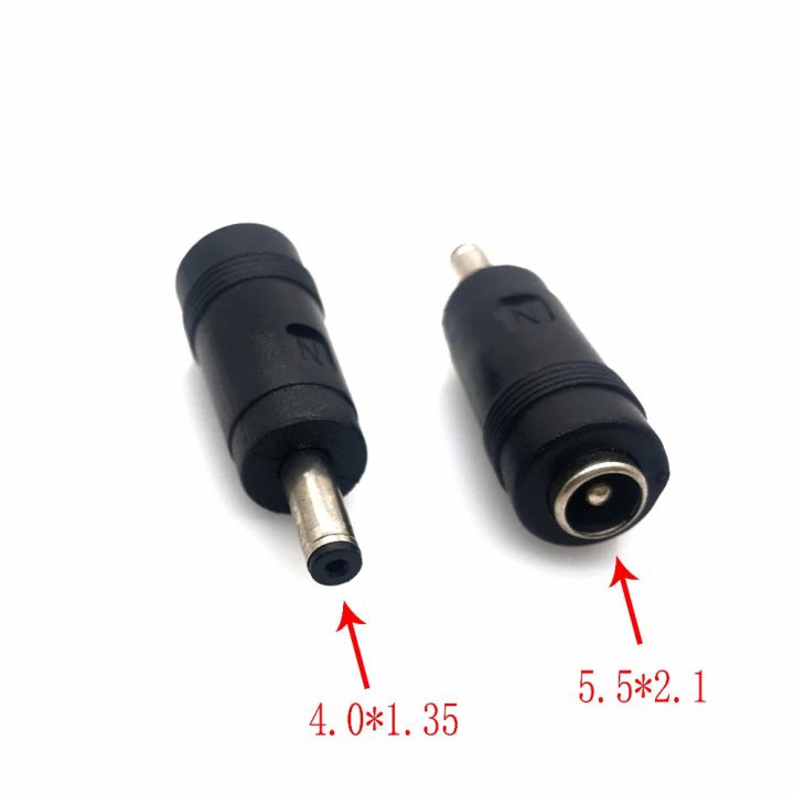 ：“{》 2.1 X 5.5 Mm Female To 4.0 X 1.35 Mm Male 180 Degrees DC Power Connector Adapter Laptop 5.5*2.1 To 4.0*1.35