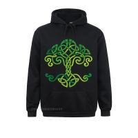 Sudadera con capucha para hombre, prenda deportiva masculina de algodón con estampado de árbol St, símbolo tradicional irlandés, ropa deportiva de gran tamaño