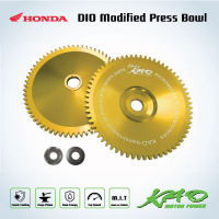 ชามกดสายพาน DIO สีเหลือง (Honda DIO Modified Press Bowl - Yellow) สำหรับข้อใหญ่