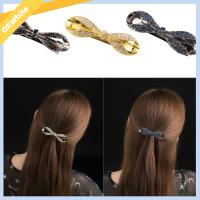 ORWHITE SHOP 2pcs สำหรับผู้หญิง คริสตัลคริสตัลคริสตัล Barrette คลิปผม rhinestone กิ๊บหนีบผม อุปกรณ์เสริมผม โบว์ไทด์