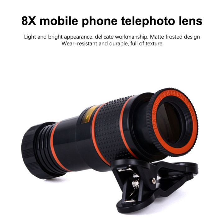 yizhuoliang-เลนส์กล้องโทรศัพท์มือถือ8x-optical-zoom-telescope-lens-กล้องโทรทรรศน์ภายนอกพร้อม-universal-clip-สำหรับ-smartphone