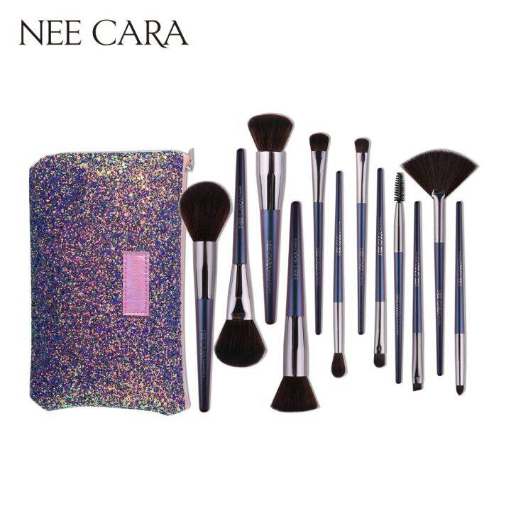 nee-cara-with-travel-pouch-12-piece-brush-set-n885-ชุดแปรงแต่งหน้า