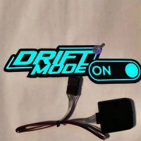 DRIFT MODE ON Glow Panel Light Emitting Window Racing Car Sticker Windshield Decorative LED Light Accessories