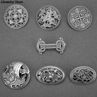 hot【DT】 NEW 1PC Medieval Shield Brooches Pin Cloak Shawl Norse