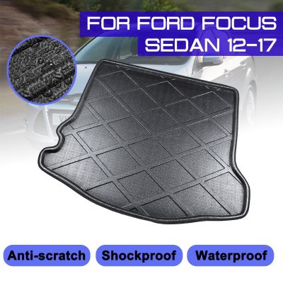 สำหรับ Ford Focus Sedan 2012-2013 2014 2015-2017พรมปูพื้นรถยนต์พรมด้านหลัง Anti-Mud Cover