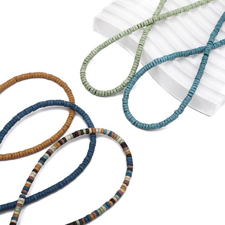 ลูกปัดหินลาวาธรรมชาติ4มม-ลูกปัดอวกาศหลวมสำหรับสร้อยคอ-diy-สร้อยข้อมือลูกปัดสำหรับทำเครื่องประดับ16-40ซม