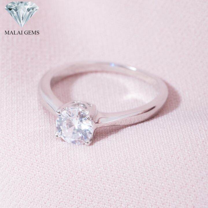 malai-gems-แหวนเพชร-เงินแท้-925-เคลือบทองคำขาว-ประดับเพชรสวิส-cz-รุ่น-151-r03143-แถมกล่อง-แหวนเงินแท้-แหวนเงิน-แหวน