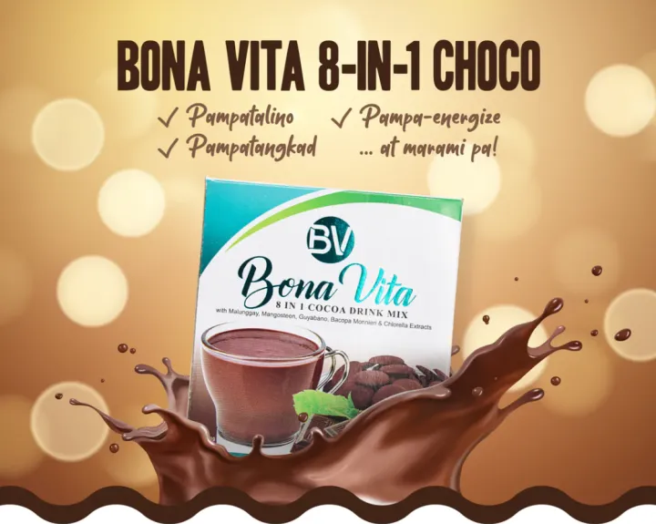 Bona Vita 8 in 1 COCOA Drink Mix (10 sachets) (1 BOX) Lazada PH