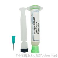 hk✴◇  1 Set Syringe Solder Paste Flux Grease Repair Solde RMA-223 10CC PCB BGA Soldering  Needle