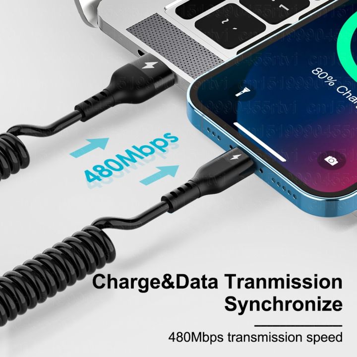 chaunceybi-usb-cable-for-iphone-14-13-2-4a-fast-charging-retractable-data-wire-cord-12