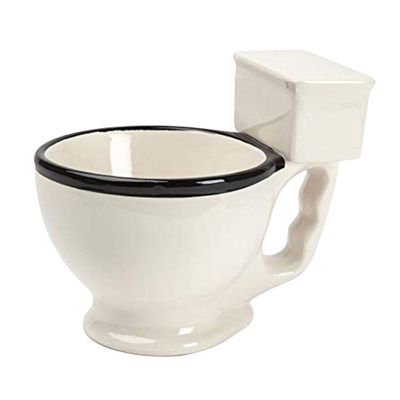 Toilet Mug Funny 280ml Ceramic Coffee Tea Cup Mug in the Shape of a Toilet – Perfect for Home or Office Great Mug Gift